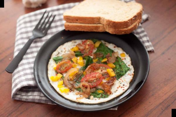 Mushroom, Spinach & Herbs Frittata with Egg White Recipe